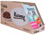 Влажный корм Karmy Adult для взрослых кошек, телятина в желе, 24 шт x 80 г