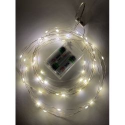 ENIN -5NW ЭРА Гирлянда LED Нить 5 м теплый свет, АА