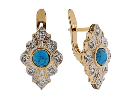 "Алатау" в золотом покрытии из коллекции "Самоцветы" от Jenavi с английским замком