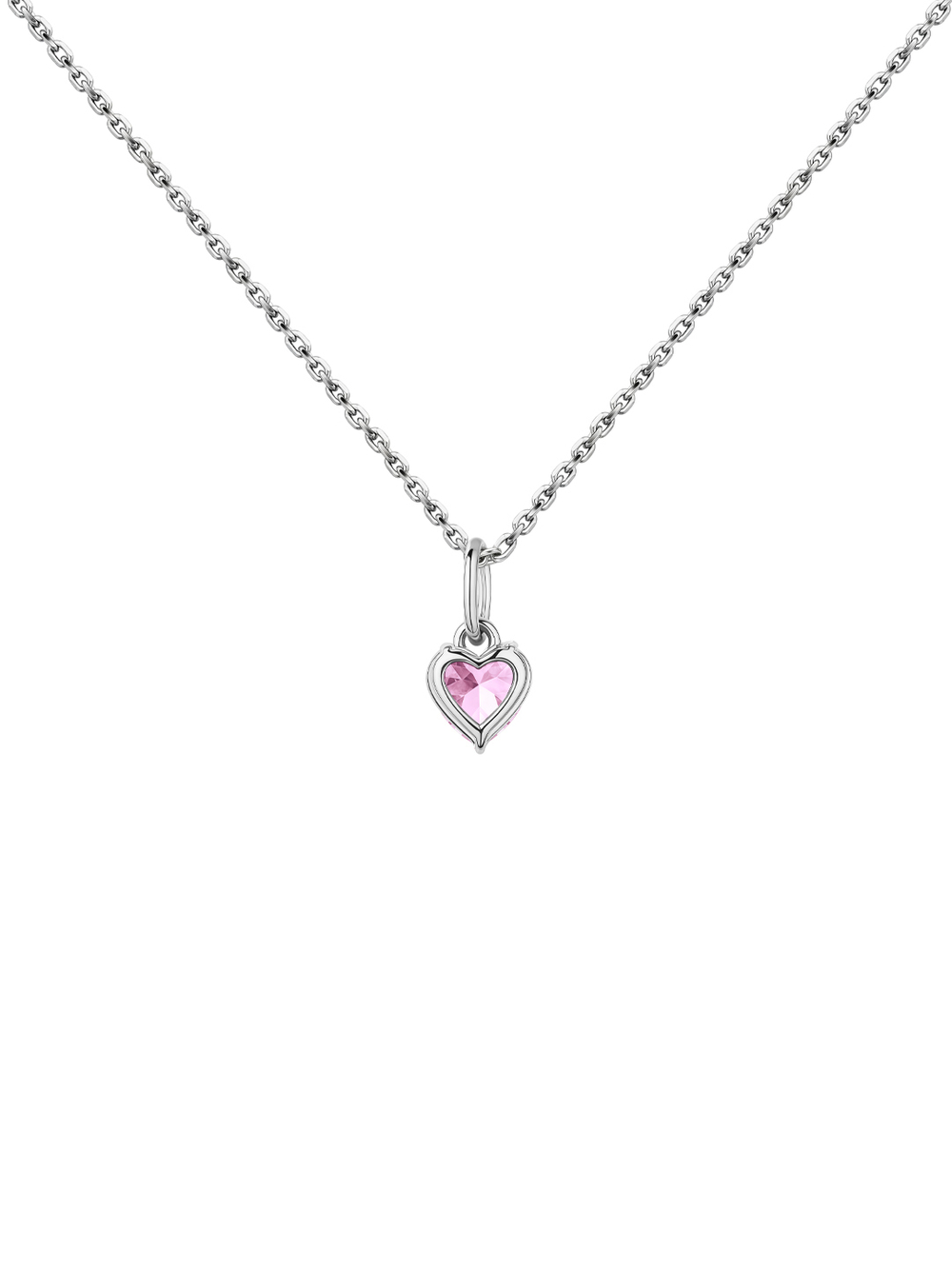 Подвес из серебра со вставкой из розового фианита