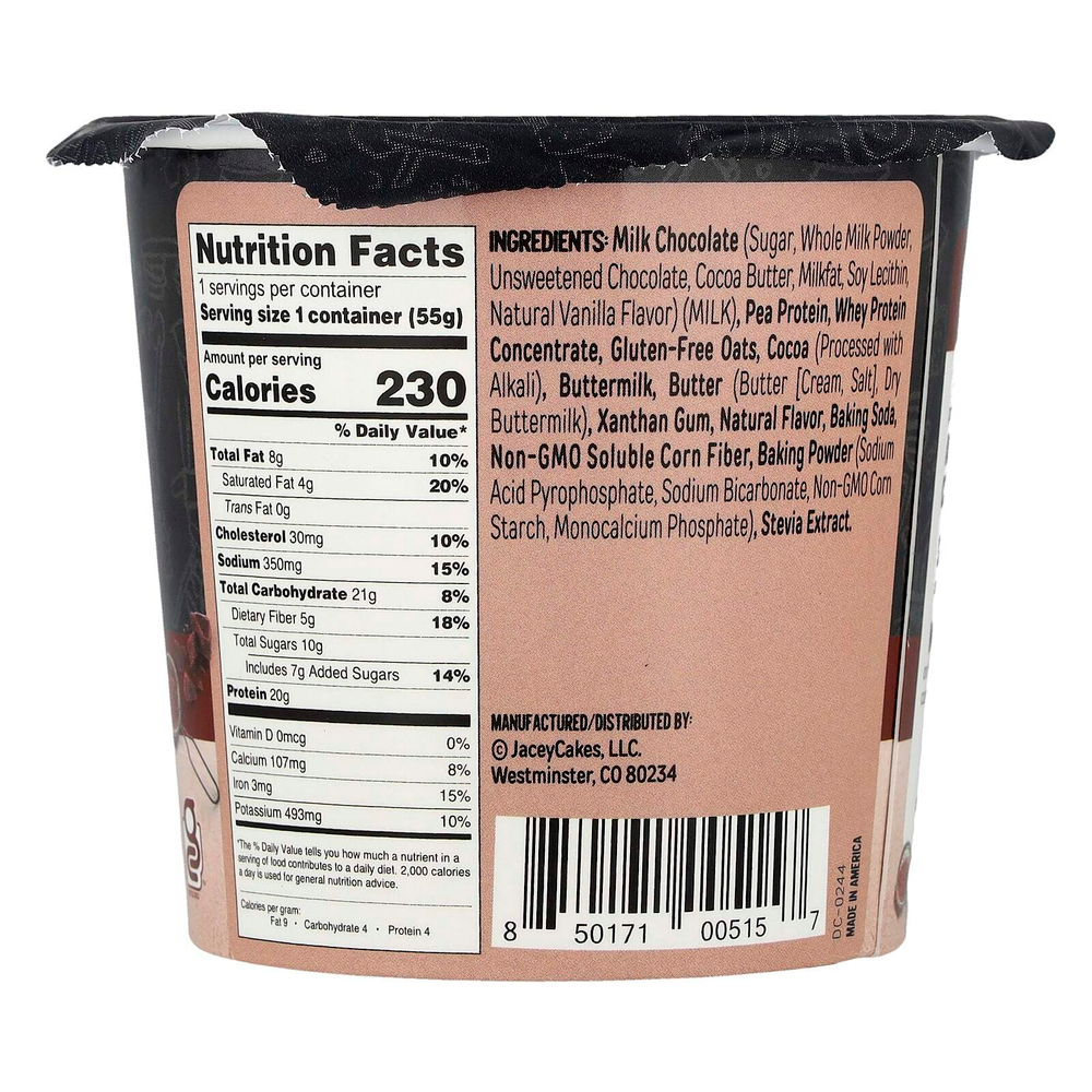 FlapJacked, Mighty Muffin с пробиотиками, двойная порция шоколада, 1,94 унции (55 г)