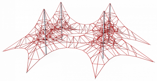 Четырёхмачтовая мини космическая сеть