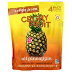 Crispy Green, Crispy Fruit, полностью ананасовый продукт, 4 пакетика по 18 г (0,63 унции)