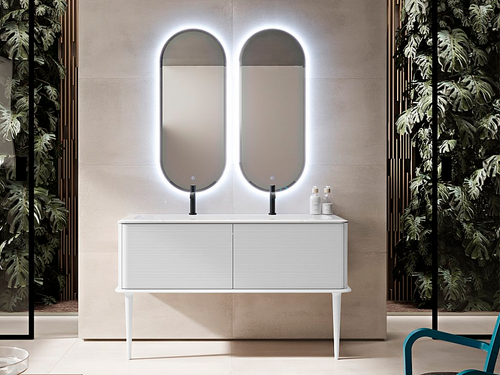 Тумба с раковиной Cezares IDRA 144 55810+50265 Bianco opaco