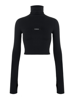 Укороченная водолазка из бифлекса matte