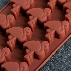 Форма для шоколада «Фламинго», 20×10,5 см, 12 ячеек (3,5×2,6×1,5 см)