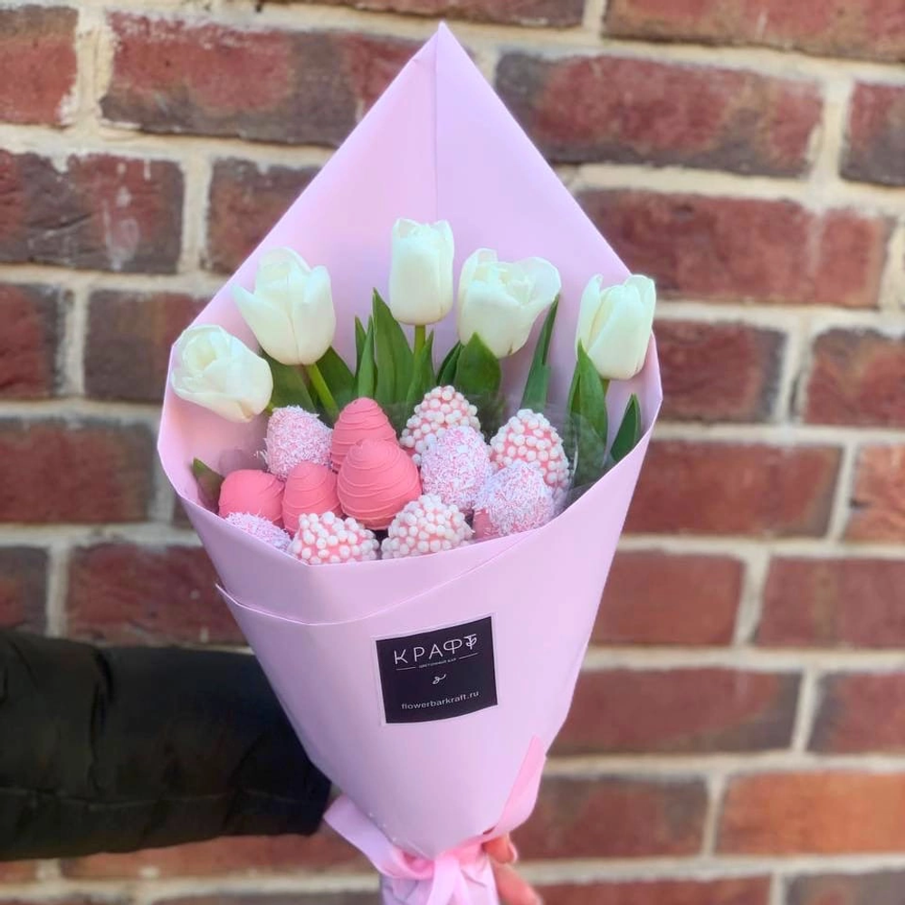 Крафт с тюльпанами