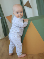 Комбинезон растущий "Цветы на бежевом", Белый