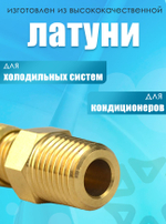 Штуцер-адаптер M1/4" SAE x M1/4" NPT с золотником и колпачком