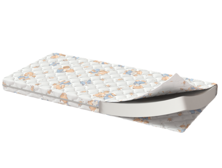 Матрас пенополиуретановый ППУ Детский, чехол п/э с молнией, высота 10 см