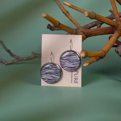 Серьги - Английский замок Большие - Зебра