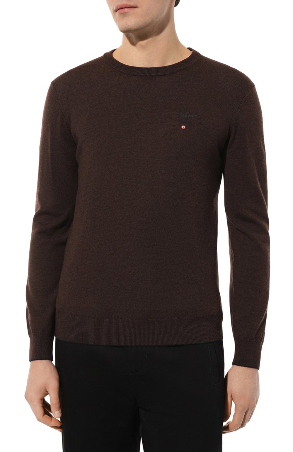 Джемпер муж. AERONAUTICA 1388 бежево-коричневый база