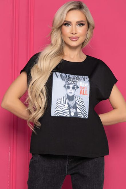 Футболка "Vogue" (черная) Б8522 LT Collection