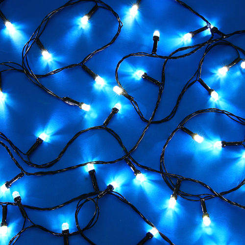 СНОУ БУМ Гирлянда эл. вьюн катушка , 50м, 500LED, белый, 8 режимов, ПВХ черный, 220В, -1