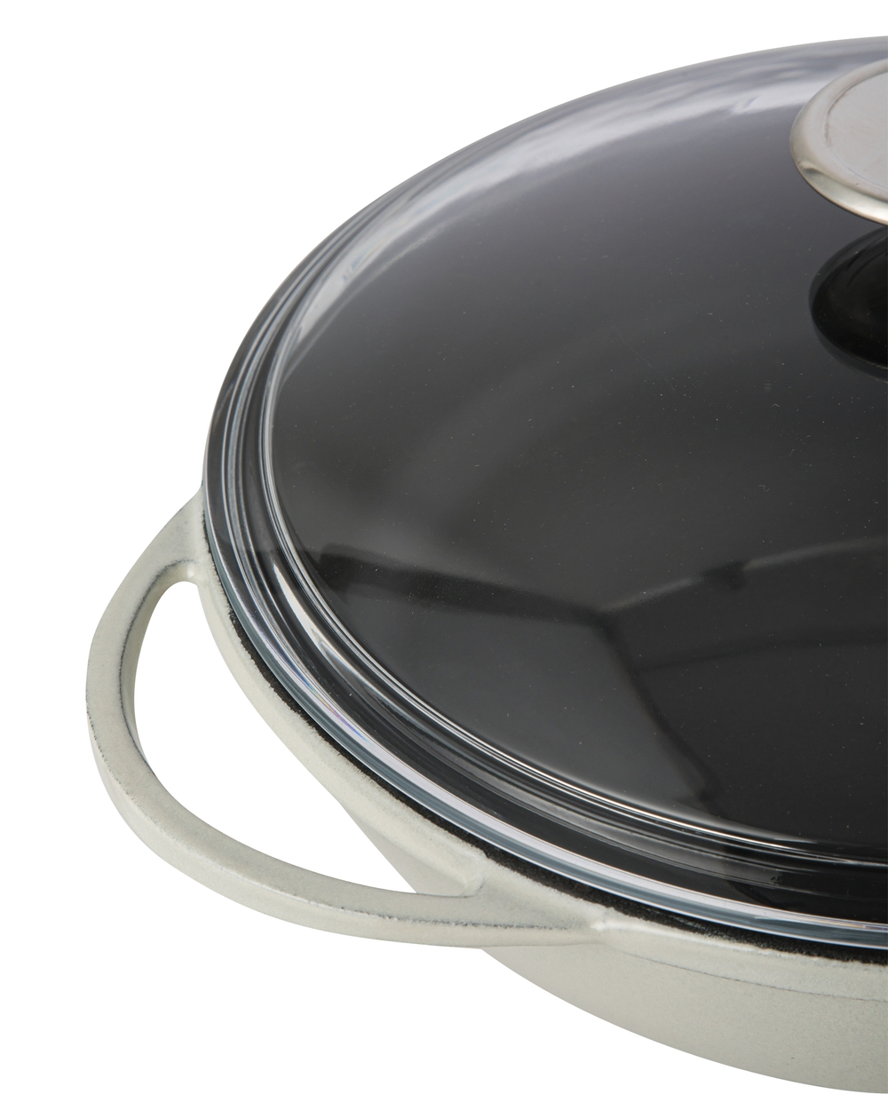 Сковорода с крышкой LAVA 28см 2.8л кремовая