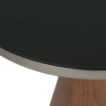Кофейный столик Vaso Wood диаметр 50 коричневый. черный