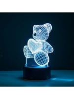 Светильник сенсорный «Мишутка» LED 7 цветов USB/от батареек