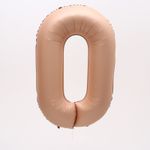 Шар 40 Цифра 0 цвет «Карамель» (БГ-60)