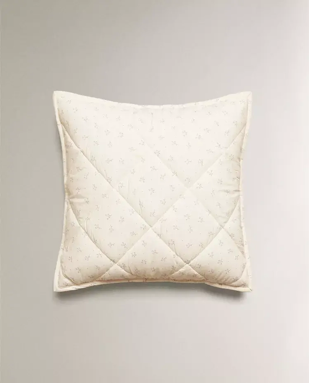 ZARA HOME ДЕТСКАЯ НАВОЛОЧКА С ЦВЕТОЧНЫМ ПРИНТОМ, ЭКРЮ