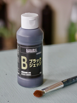 Краска акриловая Гессо Gesso 120ml (черная)