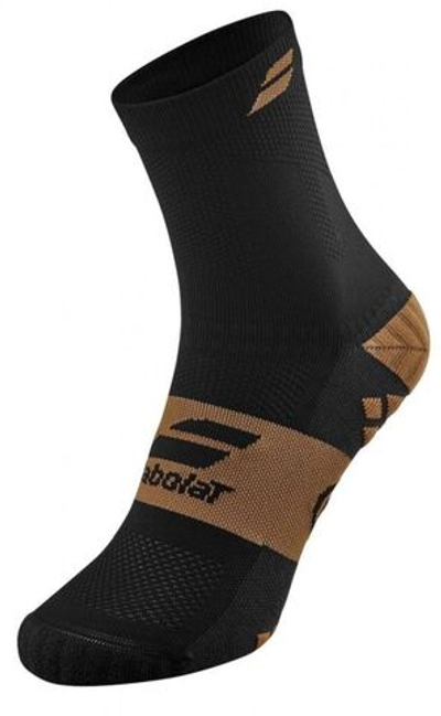 Теннисные носки Babolat Pro Crew Men 1P - black/bright gold