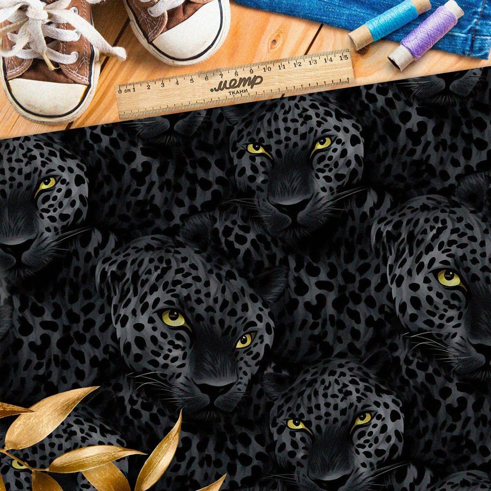 Ткань премиум флис ночная кошка