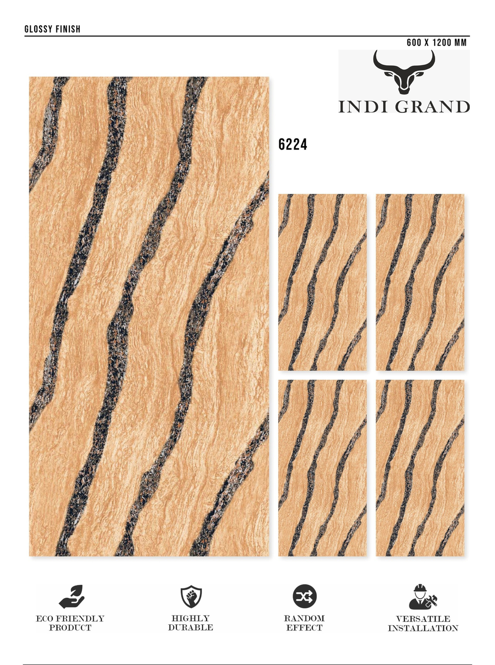 Керамогранит glossy №3 60х120, 6224