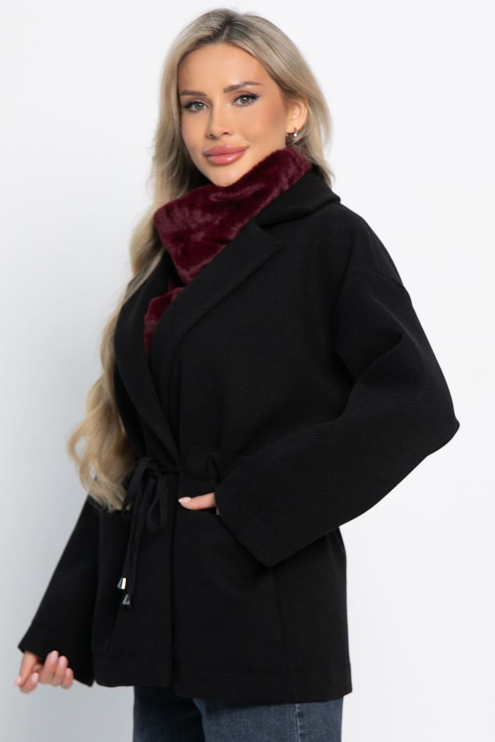 Пальто-пиджак (черный) Б15084-7М LT Collection