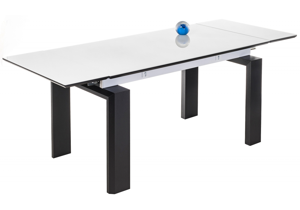 Стол стеклянный Woodville Давос белый, венге