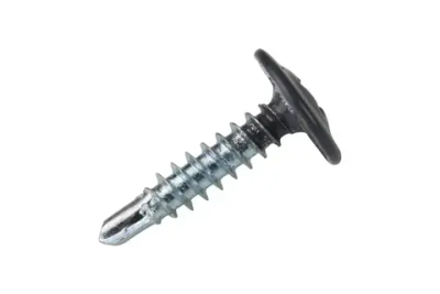 Саморез с прессшайбой 4,2х19 серый гранит RAL7024 со сверлом 100шт.