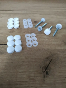 Декоративный колпачок для самореза белый 10 штук