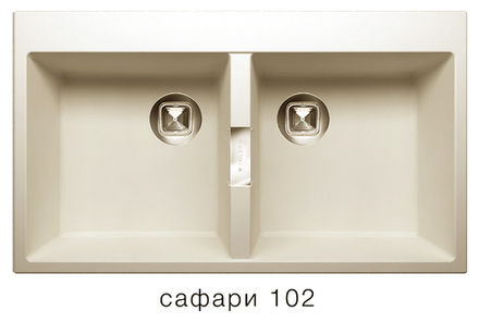 Кухонная мойка Tolero Loft TL-862 860x500мм Сафари №102
