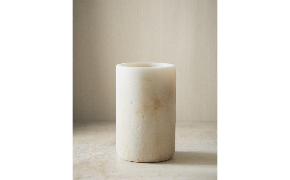 Zara Home стакан для ванной комнаты, мрамор, бежевый · 4534/104