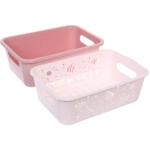 Дуршлаг пластиковый «SEGRETO» Аквариум 27*19*10см пыльная роза