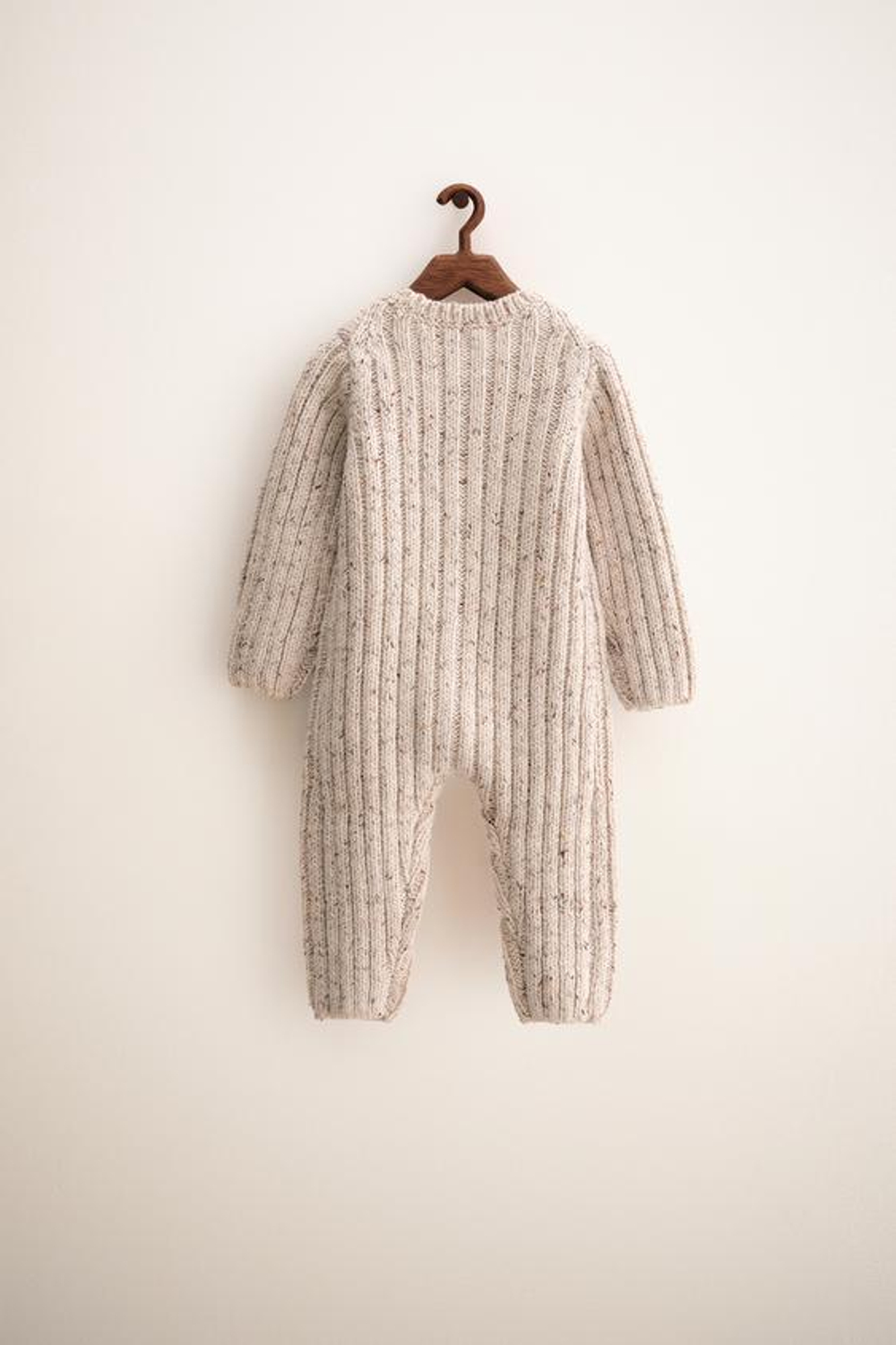 ZARA TIMELESS - КОМБИНЕЗОН С ШЕРСТЬЮ И ПУГОВИЦАМИ, СВЕТЛО-БЕЖЕВЫЙ