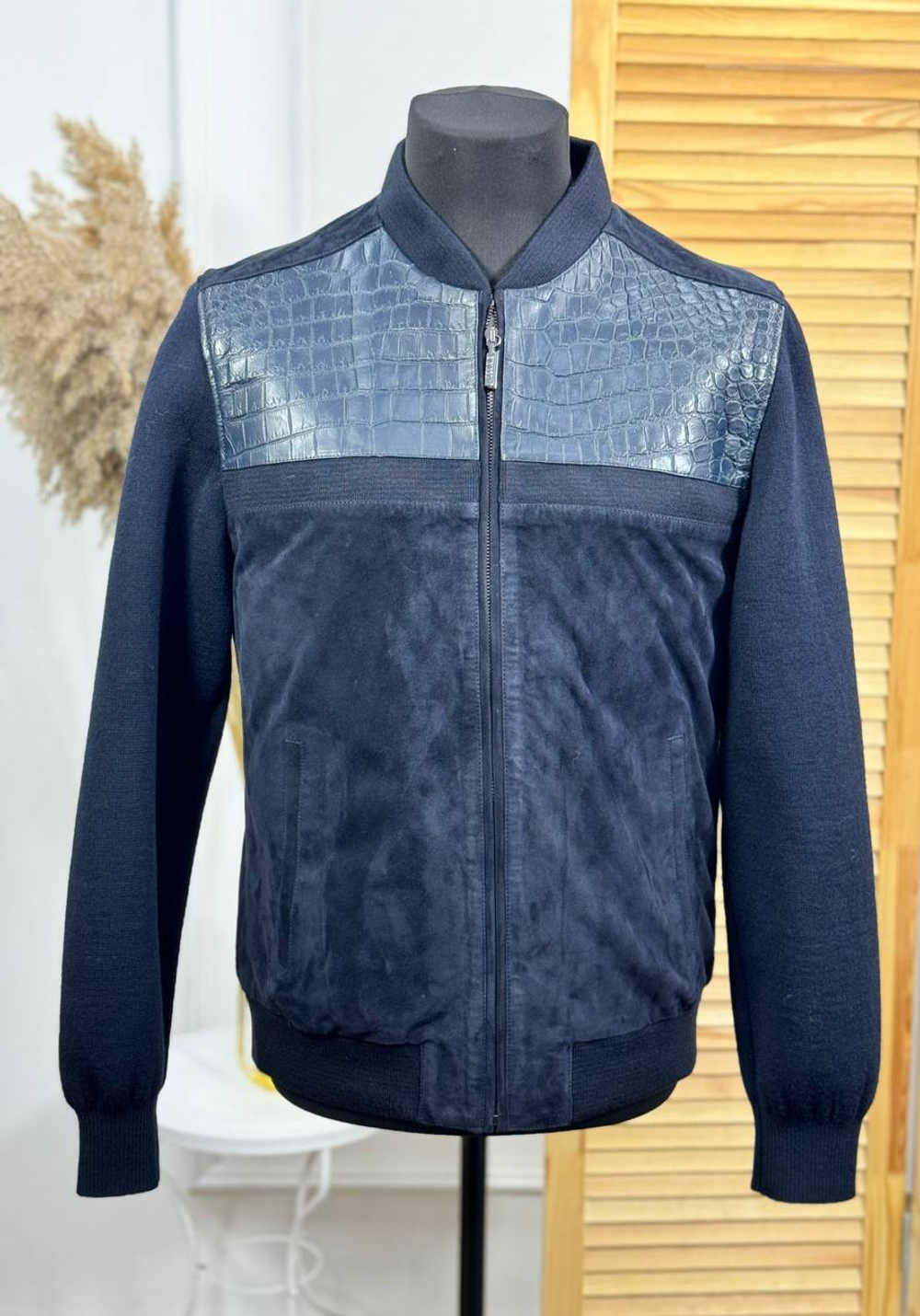 Куртка Zilli вставка кожа крокодила, арт. 462662040