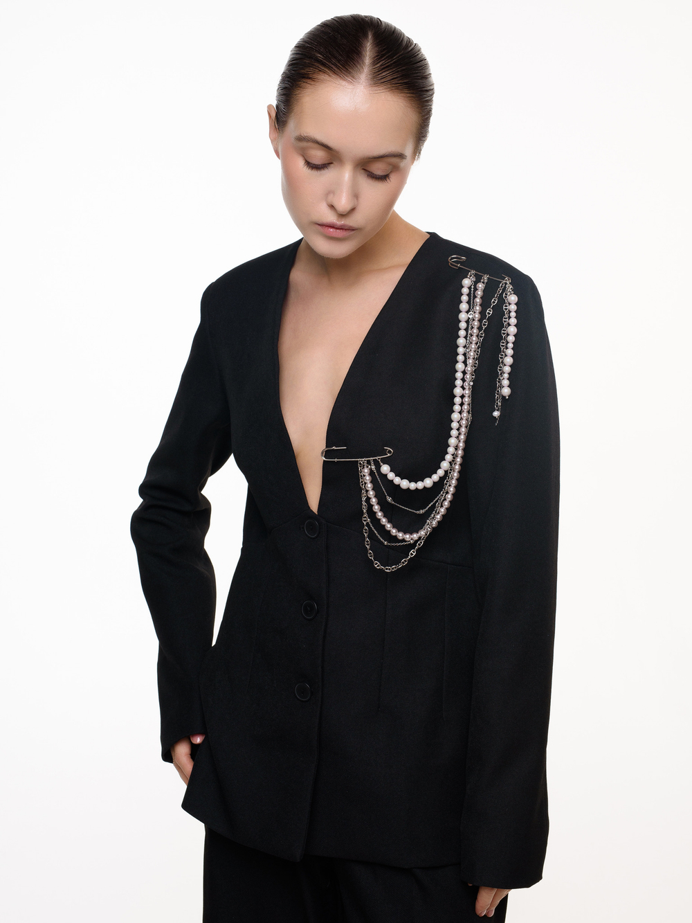 Брошь "Valencia massive pink"