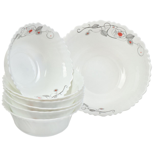 Салатник стеклокерам, кругл, 7 шт, 6х17.5,22.5 см, Рапсодия, Daniks, 292676