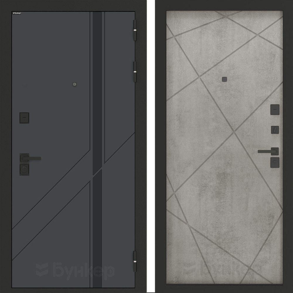 Входная дверь Бункер BN-12 - 24 Бетон светлый