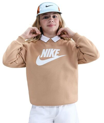 Кофта для мальчика теннисная Nike Kids Sportswear Club Fleece - hemp/white