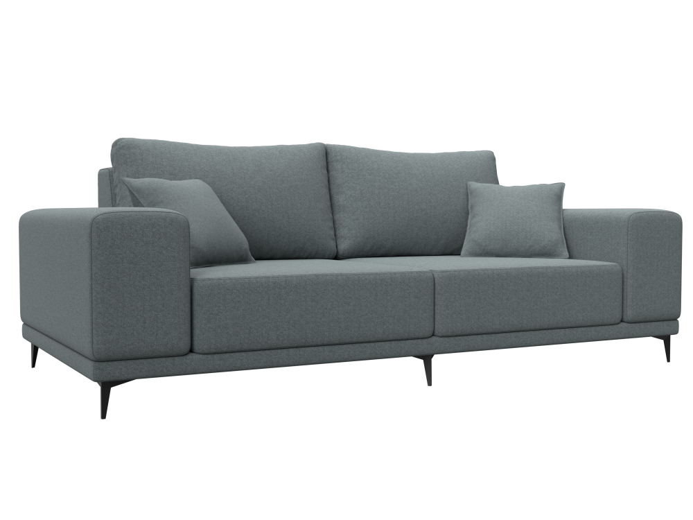 Диван прямой Льюес, Амур 07 серый, Рогожка, 122673