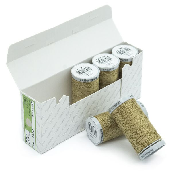 Нитки суперкрепкие Gutermann Extra Strong M782 №40 (100 метров), 5 кат. | 265 серо-песочный