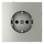 Розетка встраиваемая VOLTUM S70 с заземлением 16А, (сталь)