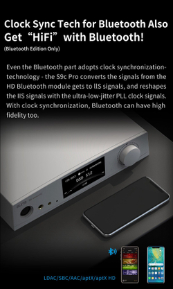 ЦАП и усилитель для наушников Aune S9c Pro Bluetooth, цифро-аналоговый преобразователь, черный