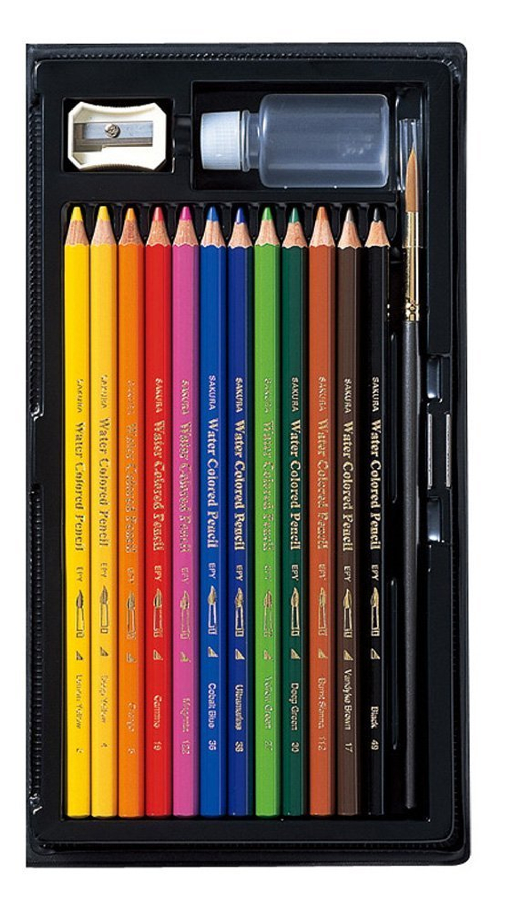 Акварельные карандаши Sakura Water Colored Pencil (12 цветов)