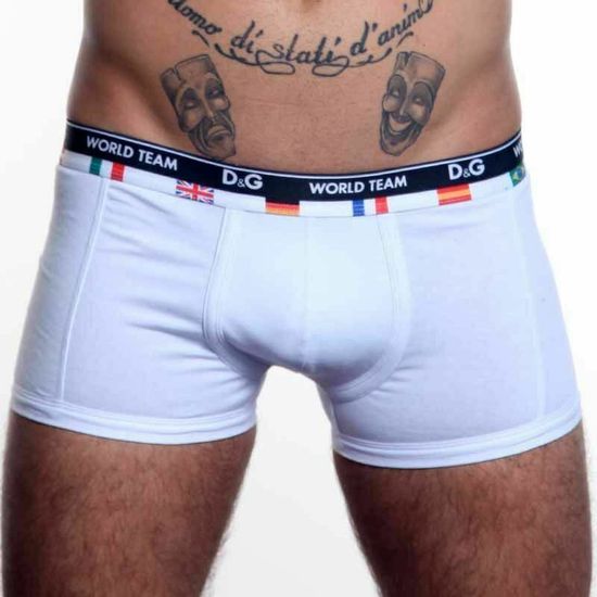 Мужские трусы боксеры белые D&G World Team White