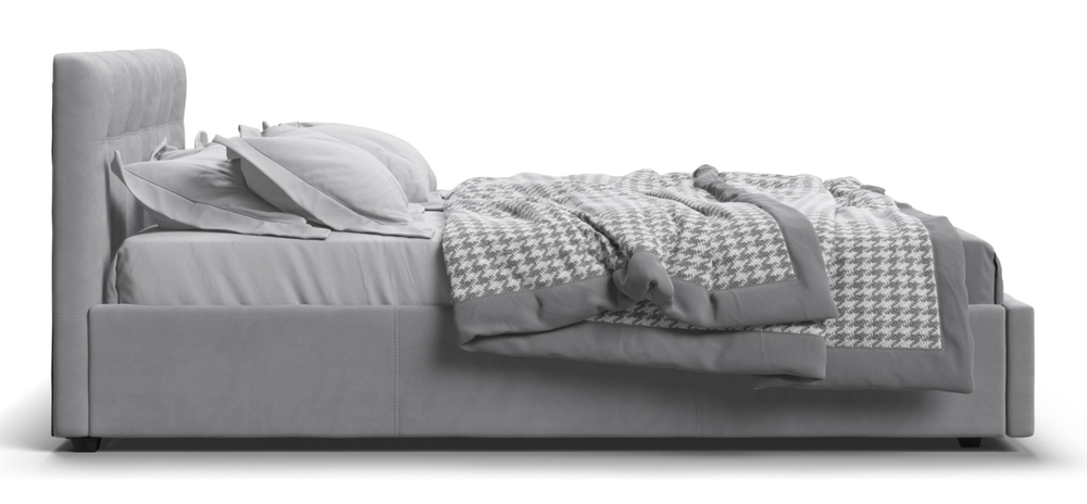 Белла Кровать+ПМ 160 Велюр Монолит латте