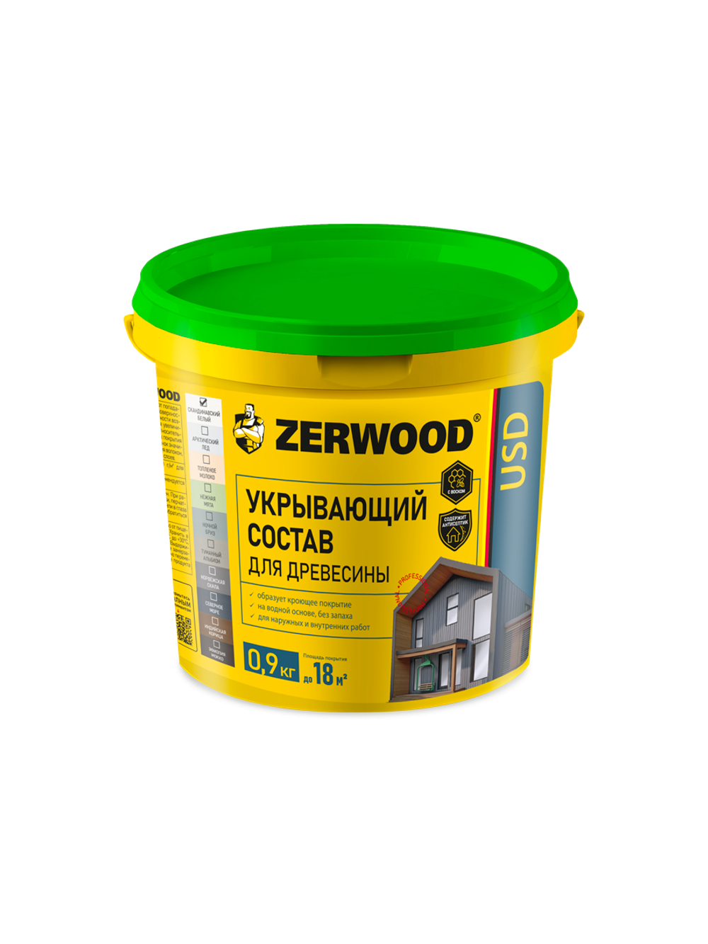 ZERWOOD USD УКРЫВАЮЩИЙ состав для древесины Норвежская скала 0,9кг (ИжСинтез)