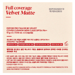 Espoir, Pro Tailor Be Velvet Cover Cushion New Class, SPF34 PA ++, ваниль 20 шт., 2 шт., 13 г (0,46 унции)