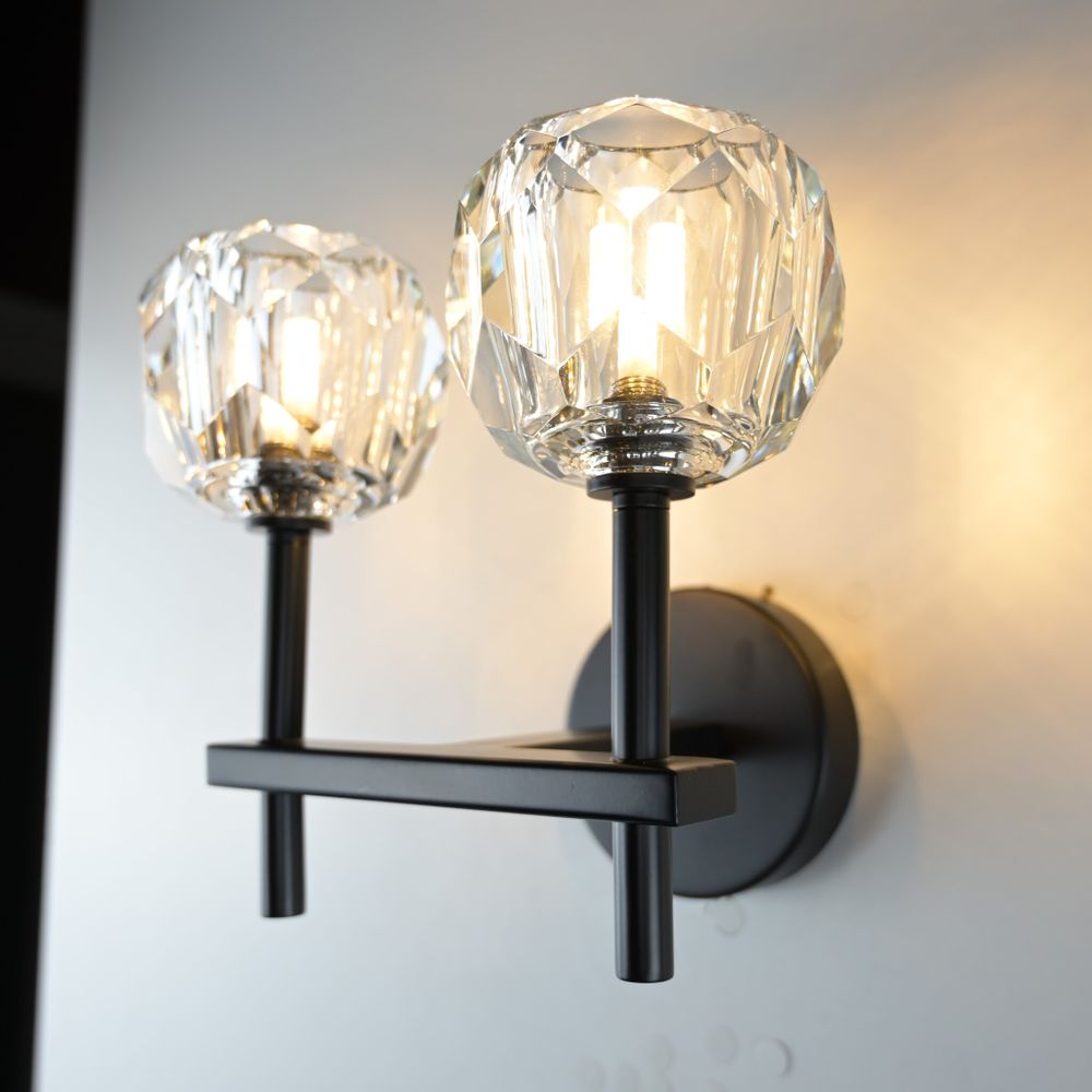 Бра Boule De Cristal Double Sconce Brass Черный By Imperiumloft
